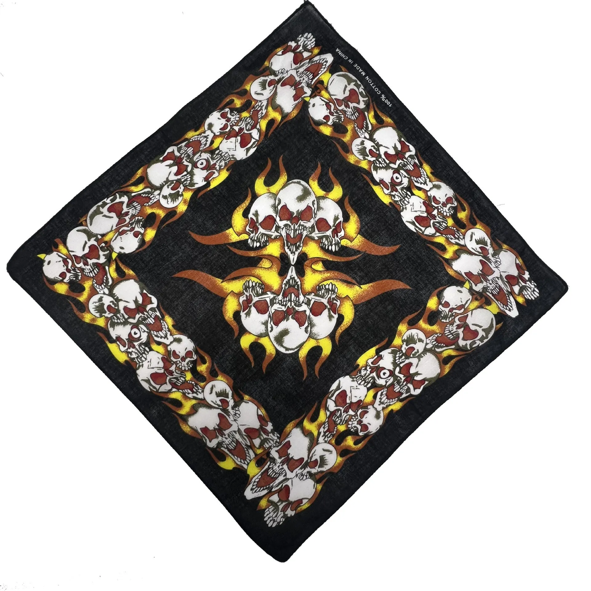 12 Pack Patterned Square Scarf Bandana Novelty Cotton Lightweight Headscarf Hair Neck Scarf Beach