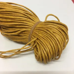 2mm Wax Cotton (5m) - Mustard