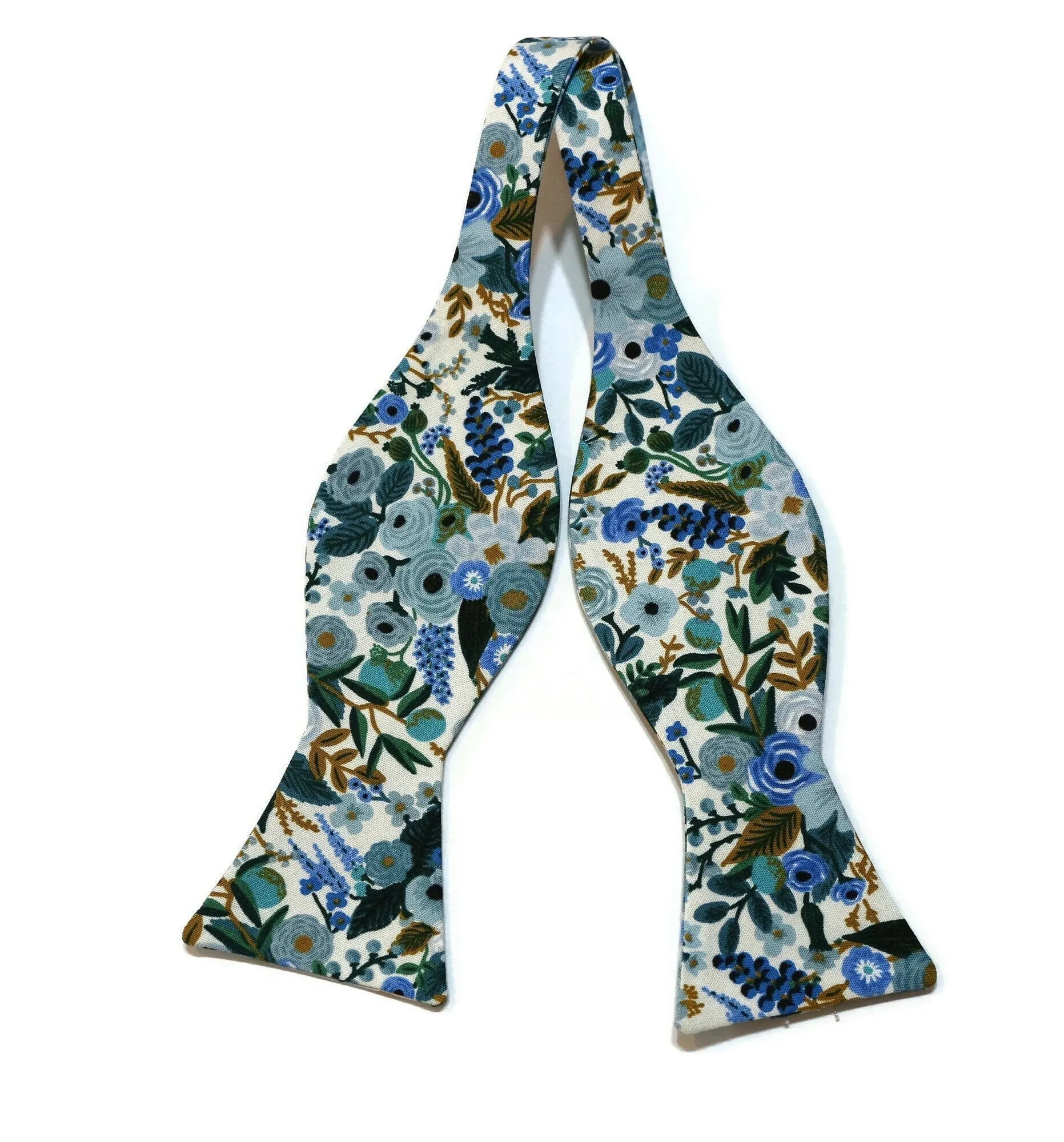 Blue Garden Party Petite Floral Bow Tie