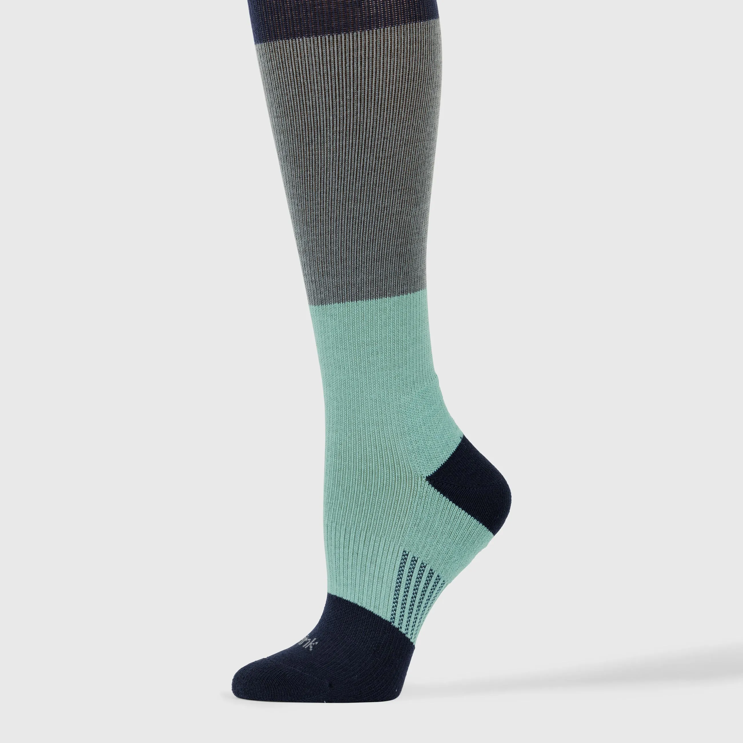 Compression Socks - Navy/Light Grey/Turquoise