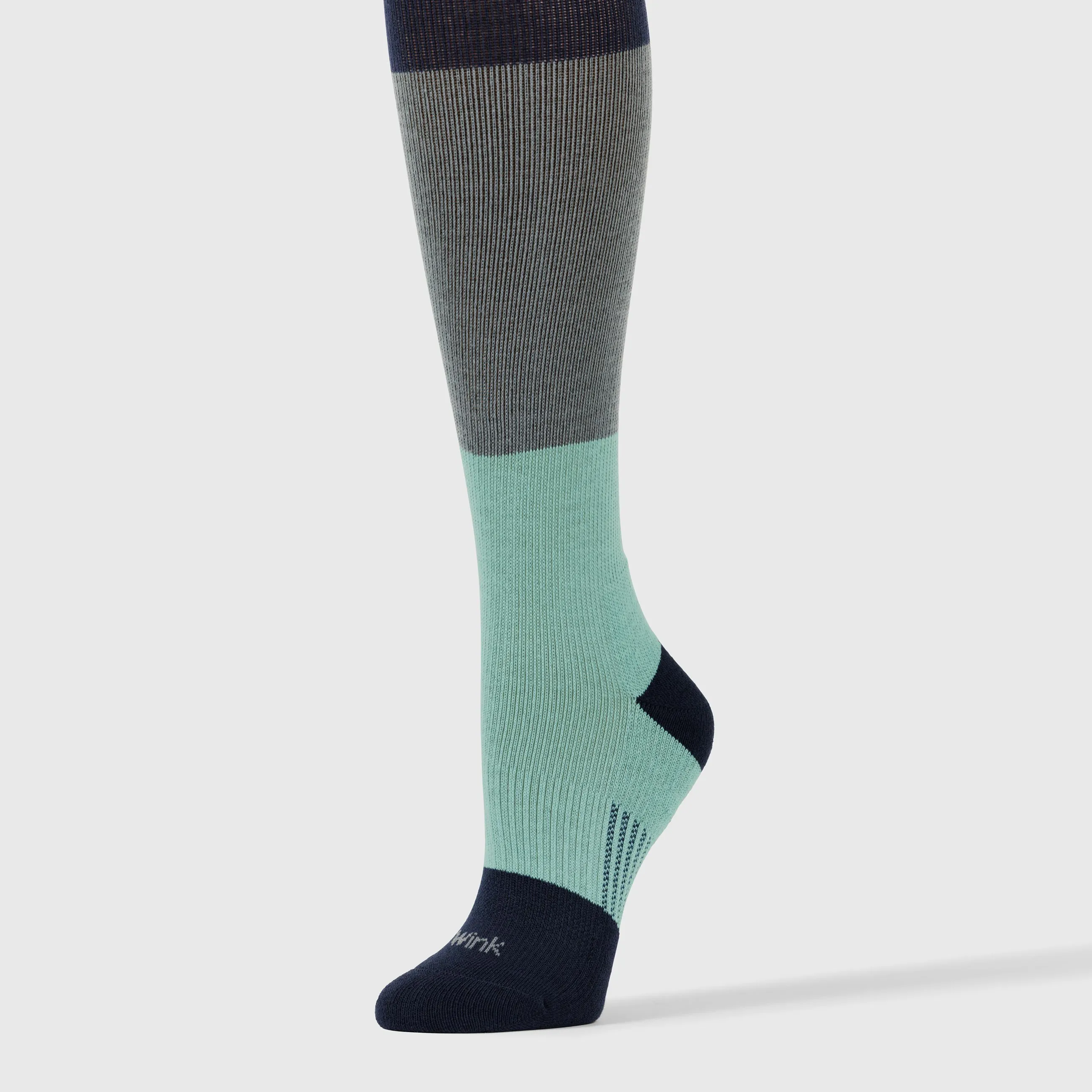 Compression Socks - Navy/Light Grey/Turquoise