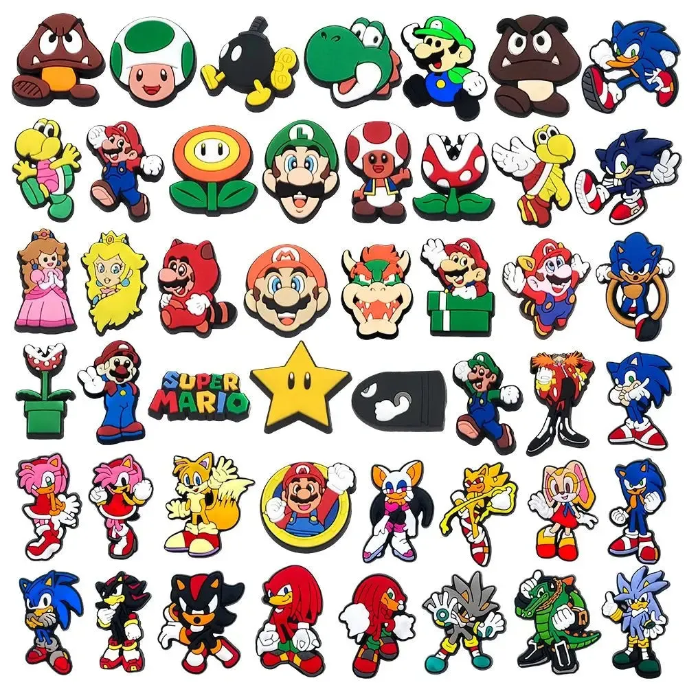 Cute Cartoon Game Character Shoe Charms - Perfect Sandal Accessories for Kids and Girls - Great for Parties and Gifts