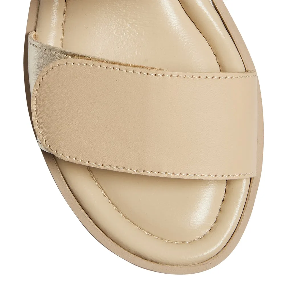 Imply Wedge in Gold/beige Multi Leather