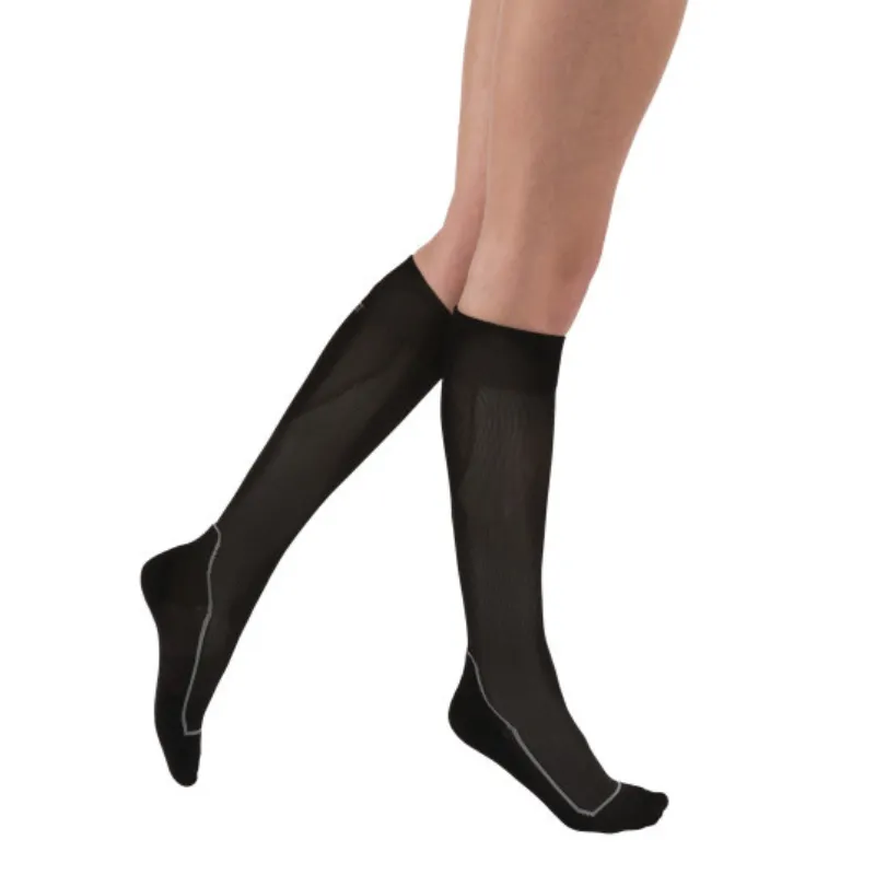 Jobst Sport 15-20 mmHg Knee High Compression Stocking Black