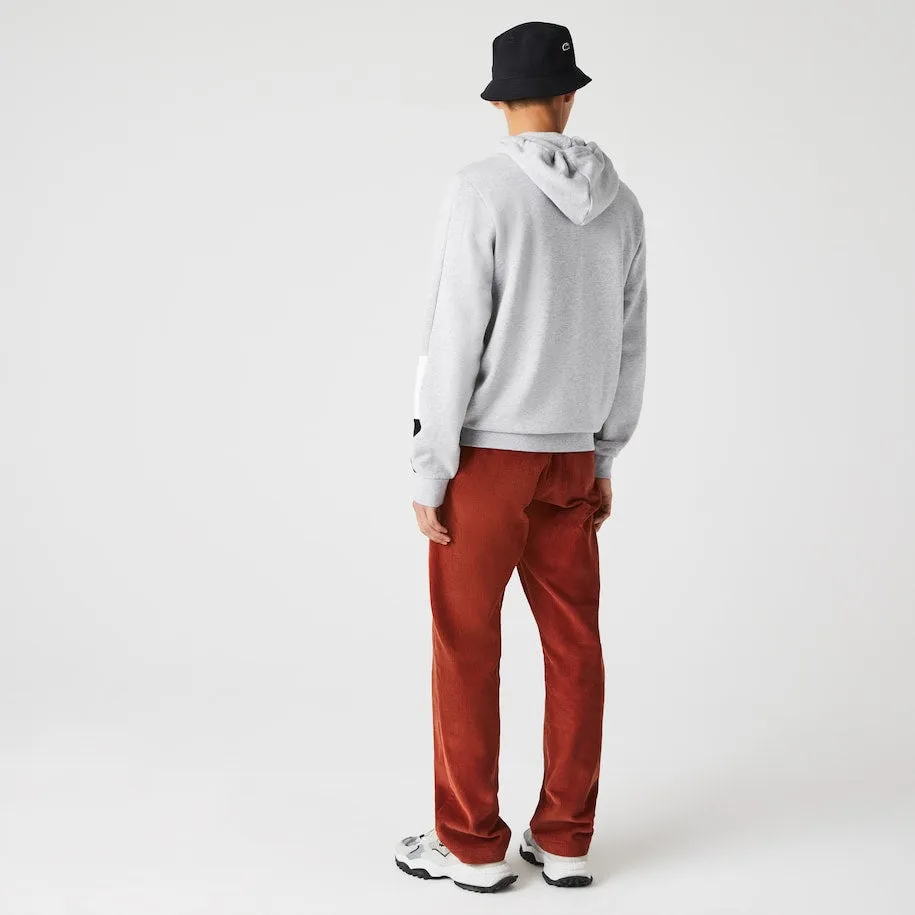 LACOSTE Hooded Colorblock Fleece Zip Sweatshirt Mens Apparel