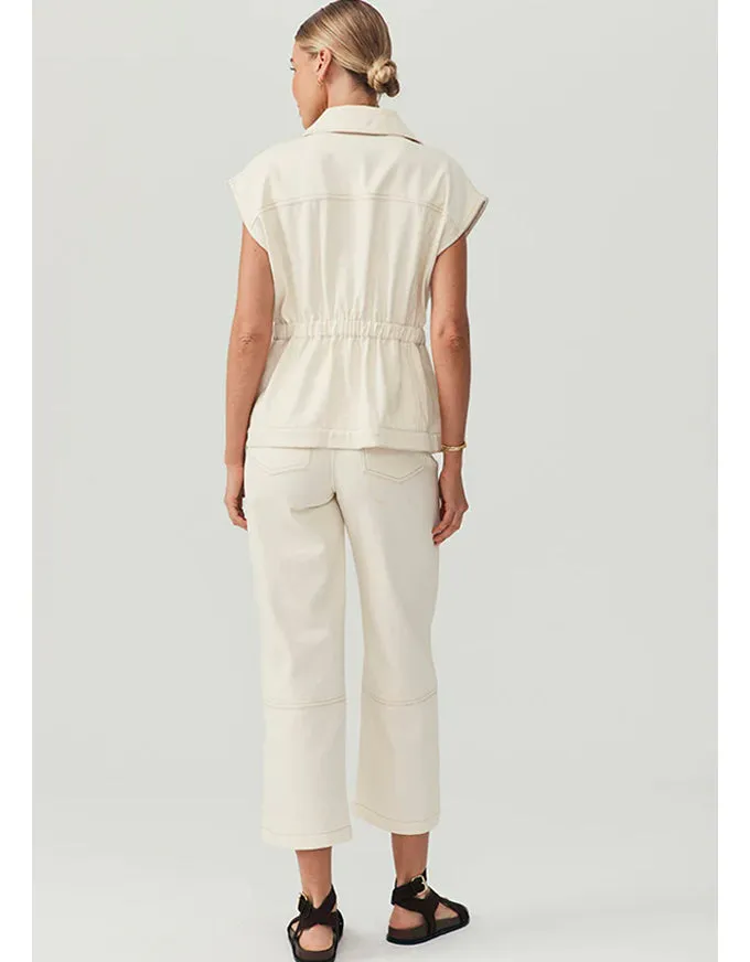 Lucia Denim Vest Ivory