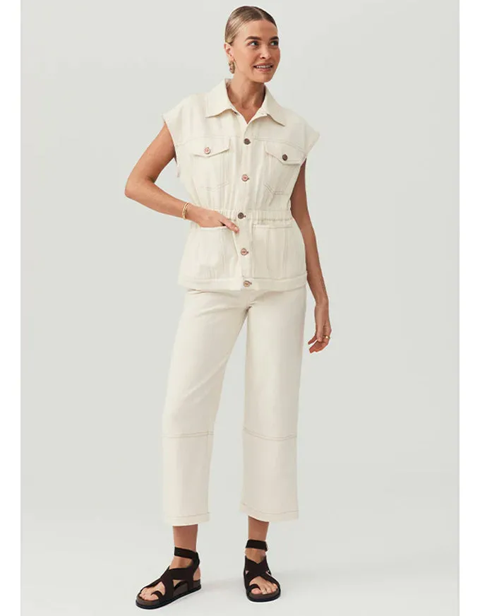 Lucia Denim Vest Ivory