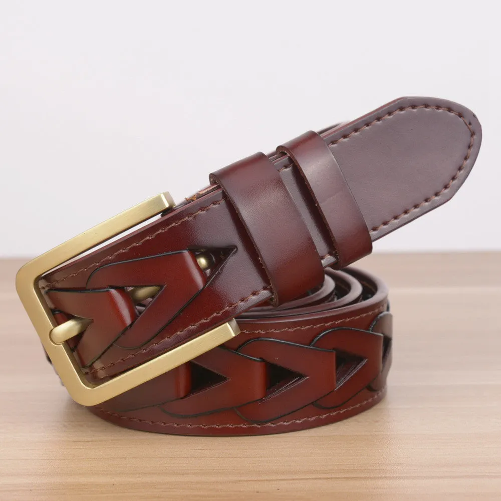 Men Chained Style Leather Belt