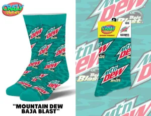 Mountain Dew Baja Blast Novelty Crew Socks